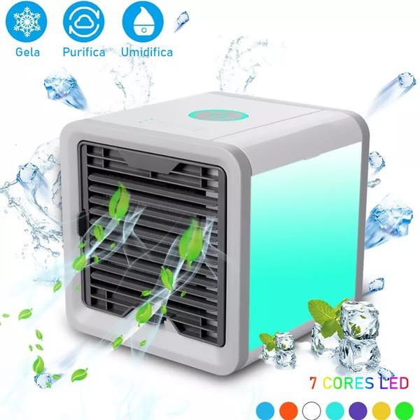 Mini climatizador portátil Arctic Air Cooler com iluminação LED